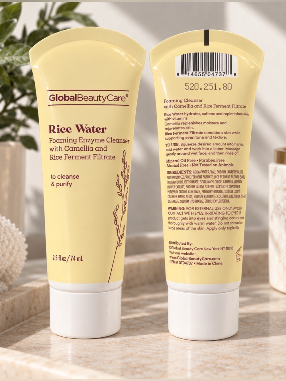 Global Beauty Care Rice Water Foaming Enzyme Cleanser 2.5 oz